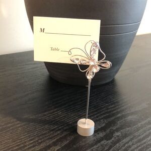 Butterfly table card holders